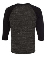 Bella + Canvas 3200 Unisex 3/4-Sleeve Baseball T-Shirt #color_BLCK MRBLE/ BLCK