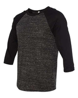Bella + Canvas 3200 Unisex 3/4-Sleeve Baseball T-Shirt #color_BLCK MRBLE/ BLCK