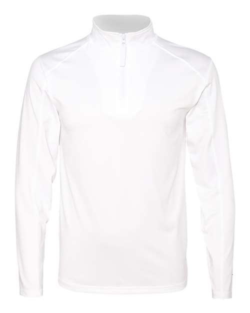 Badger 4280 Lightweight Quarter-Zip Pullover #color_White
