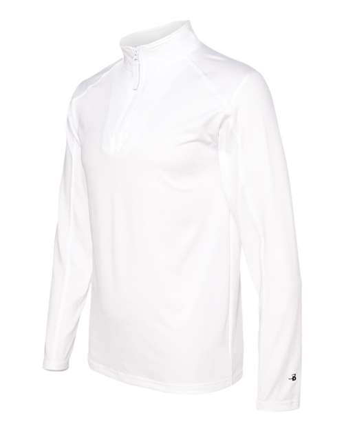 Badger 4280 Lightweight Quarter-Zip Pullover #color_White