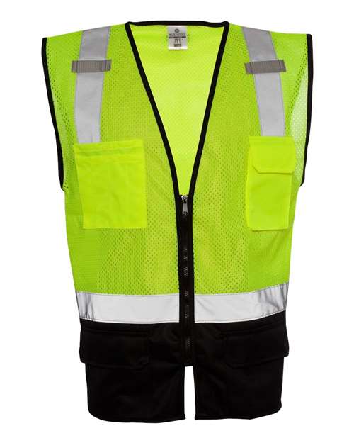 Kishigo 1509 Black Bottom Mesh Class 2 Vest