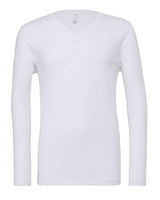 Bella + Canvas 3425 Unisex Jersey Long-Sleeve V-Neck T-Shirt #color_WHITE