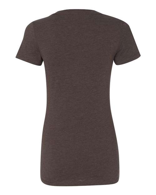 Next Level 6640 Ladies' CVC Deep V-Neck T-Shirt #color_ESPRESSO