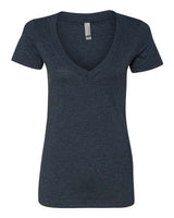 Next Level 6640 Ladies' CVC Deep V-Neck T-Shirt #color_MIDNIGHT NAVY