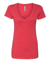Next Level 6640 Ladies' CVC Deep V-Neck T-Shirt #color_RED