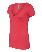 Next Level 6640 Ladies' CVC Deep V-Neck T-Shirt #color_RED