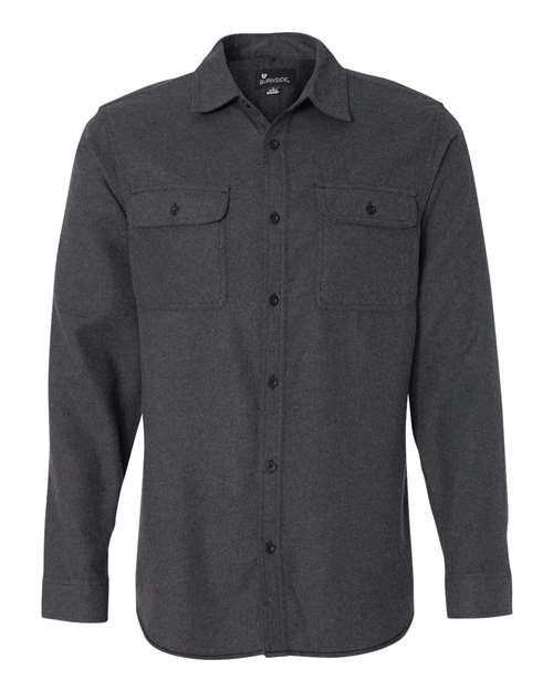 Burnside BU8200 Men's Solid Flannel Shirt #color_CHARCOAL