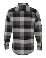 Burnside B8210 Men's Plaid Flannel Shirt #color_BLACK/ GREY