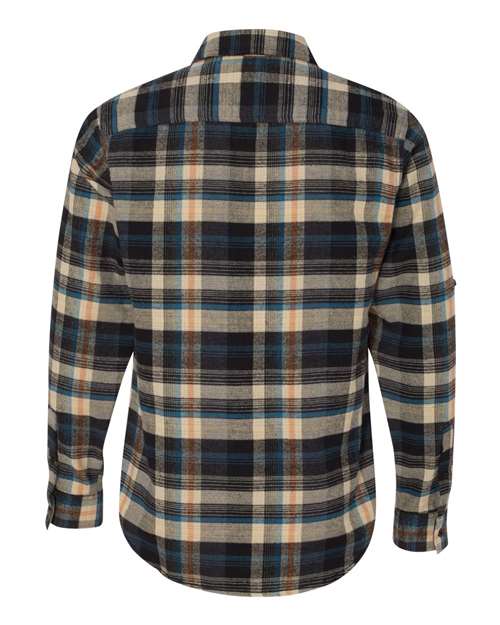 Burnside B8210 Men's Plaid Flannel Shirt #color_DARK KHAKI