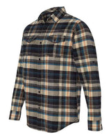 Burnside B8210 Men's Plaid Flannel Shirt #color_DARK KHAKI