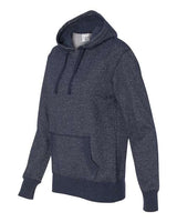 J America JA8860 Ladies' Glitter French Terry Hooded Sweatshirt #color_NAVY