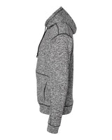 J America JA8613 Adult Cosmic Poly Fleece Hooded Sweatshirt #color_CHARCOAL FLECK