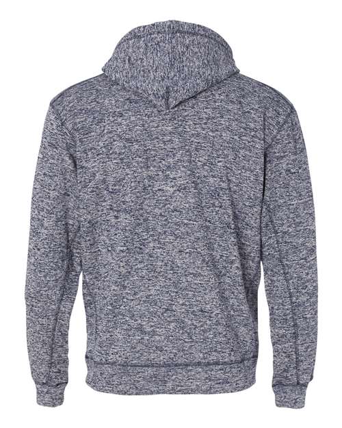 J America JA8613 Adult Cosmic Poly Fleece Hooded Sweatshirt #color_NAVY FLECK