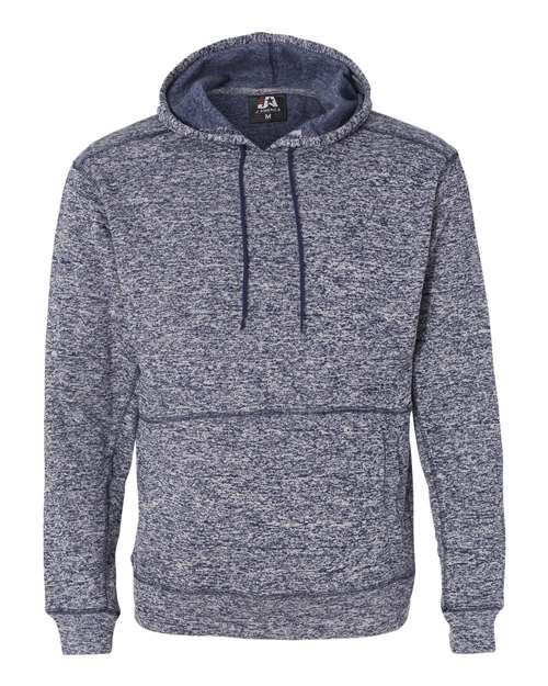 J America JA8613 Adult Cosmic Poly Fleece Hooded Sweatshirt #color_NAVY FLECK
