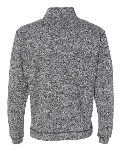 J America JA8614 Adult Cosmic Poly Fleece Quarter-Zip #color_CHARCOAL FLECK