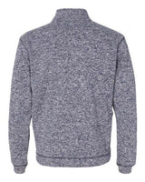 J America JA8614 Adult Cosmic Poly Fleece Quarter-Zip #color_NAVY FLECK