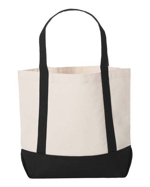 Liberty Bags 8867 Seaside Cotton Canvas Tote #color_BLACK