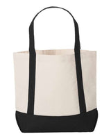 Liberty Bags 8867 Seaside Cotton Canvas Tote #color_BLACK