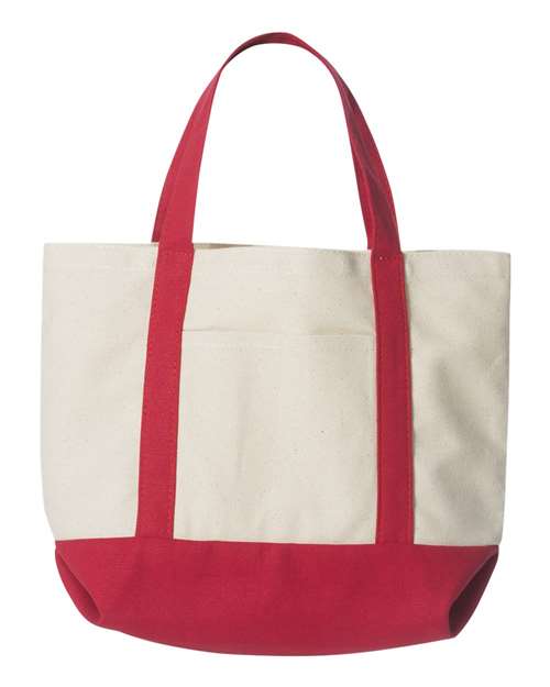 Liberty Bags 8867 Seaside Cotton Canvas Tote #color_RED