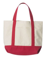 Liberty Bags 8867 Seaside Cotton Canvas Tote #color_RED