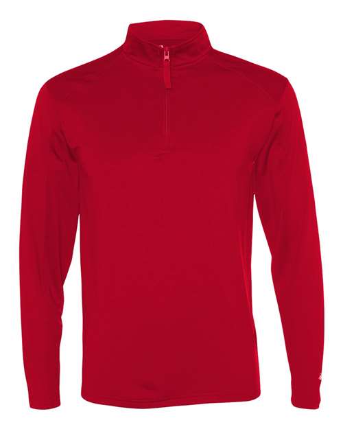Badger 4280 Lightweight Quarter-Zip Pullover #color_Red