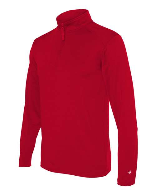 Badger 4280 Lightweight Quarter-Zip Pullover #color_Red