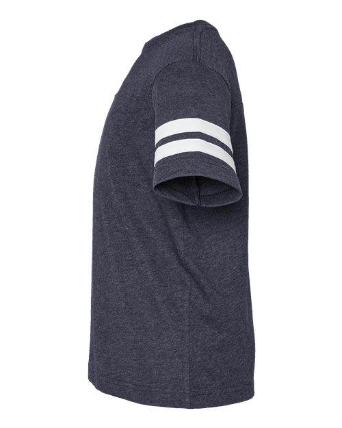 LAT 6137 Youth Football Fine Jersey T-Shirt #color_VN NAVY/ BLD WHT