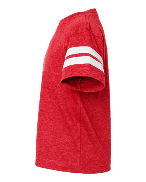 LAT 6137 Youth Football Fine Jersey T-Shirt #color_VN RED/ BLD WHT