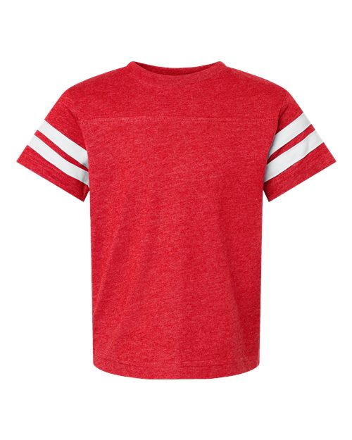LAT 6137 Youth Football Fine Jersey T-Shirt #color_VN RED/ BLD WHT