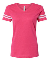 LAT 3537 Ladies' Football T-Shirt #color_V HT PNK/ BD WHT