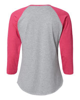 LAT LA3530 Ladies'' Baseball T-Shirt #color_VN HT/ VN HT PNK