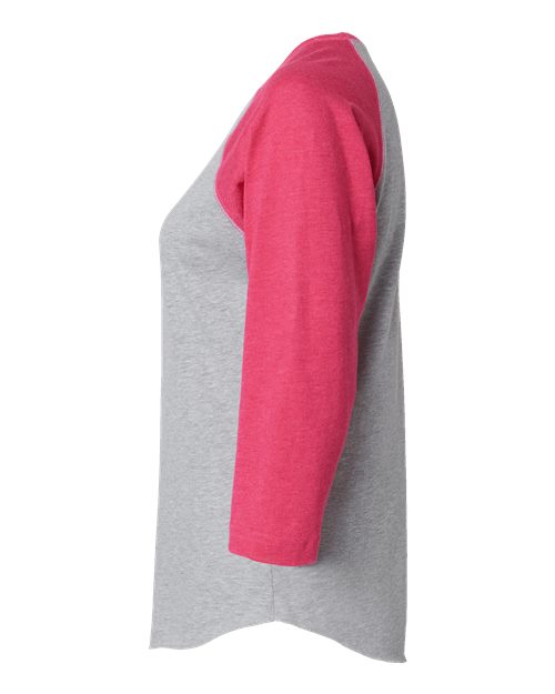 LAT LA3530 Ladies'' Baseball T-Shirt #color_VN HT/ VN HT PNK