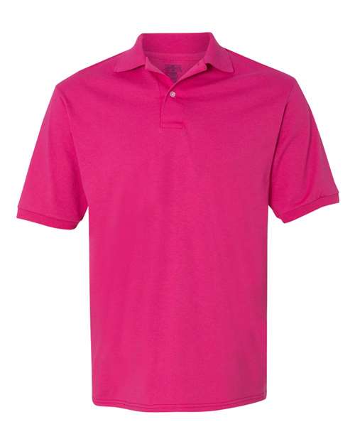 Jerzees 437 Adult SpotShield Jersey Polo #color_CYBER PINK