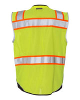 Kishigo 1515-1516 Premium Black Series Black Bottom Class 2 Vest #color_Lime