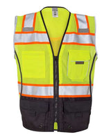 Kishigo 1515-1516 Premium Black Series Black Bottom Class 2 Vest #color_Lime
