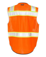 Kishigo 1515-1516 Premium Black Series Black Bottom Class 2 Vest #color_Orange