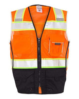 Kishigo 1515-1516 Premium Black Series Black Bottom Class 2 Vest #color_Orange