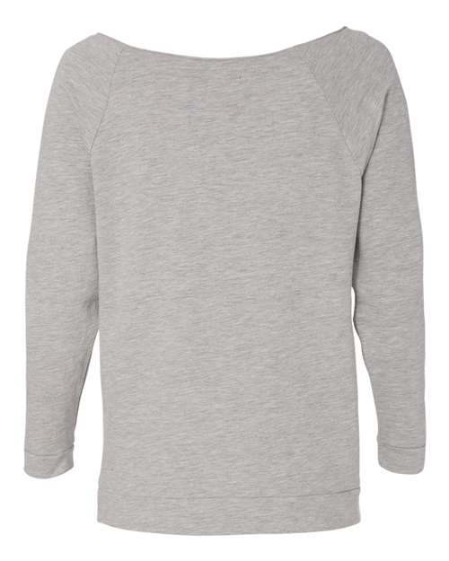 Next Level 6951 Ladies' French Terry 3/4-Sleeve Raglan #color_HEATHER GRAY