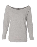 Next Level 6951 Ladies' French Terry 3/4-Sleeve Raglan #color_HEATHER GRAY