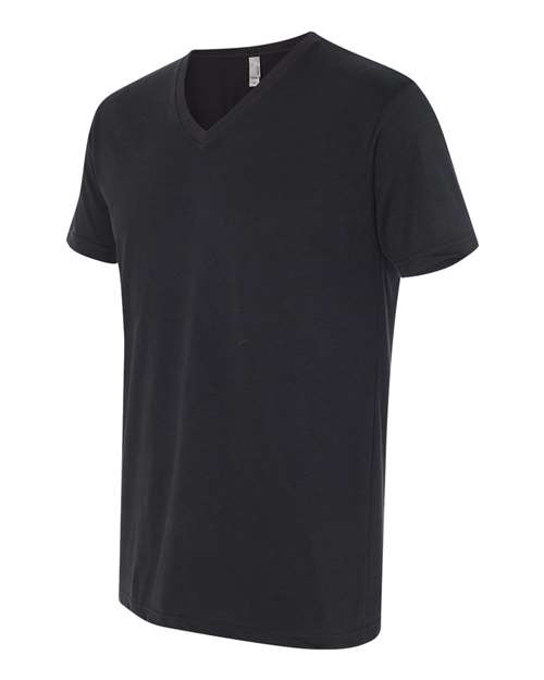 Next Level 6440 Men's Sueded V-Neck T-Shirt #color_BLACK