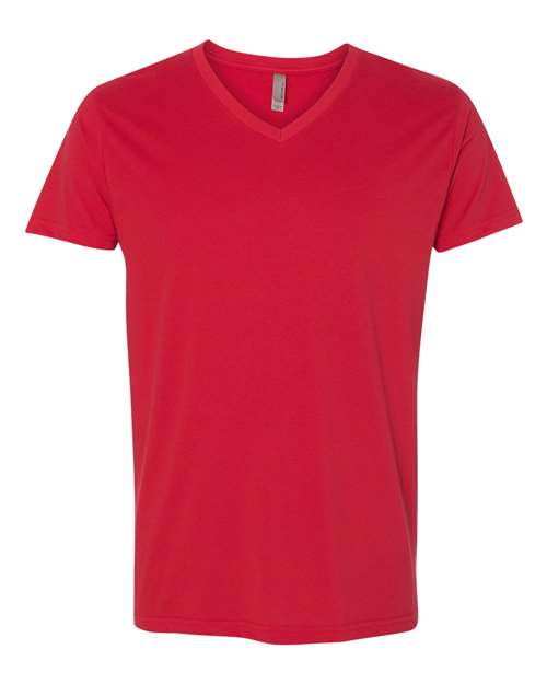 Next Level 6440 Men's Sueded V-Neck T-Shirt #color_RED