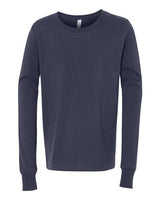 Bella + Canvas 3501Y Youth Jersey Long-Sleeve T-Shirt #color_NAVY
