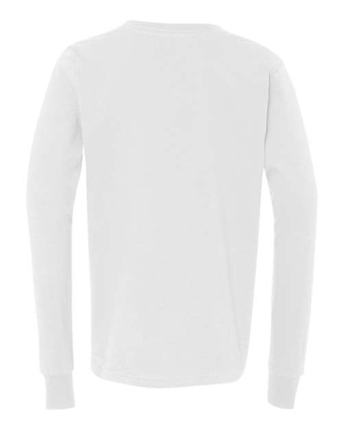Bella + Canvas 3501Y Youth Jersey Long-Sleeve T-Shirt #color_WHITE