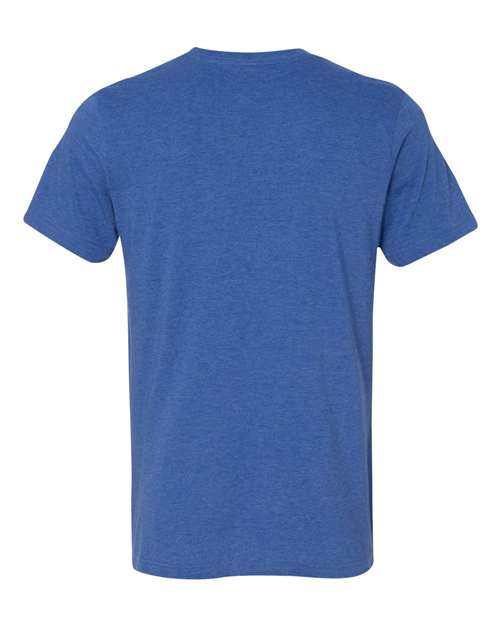 Bella + Canvas 3021 Men's Jersey Short-Sleeve Pocket T-Shirt #color_HTHR TR ROY/ NVY