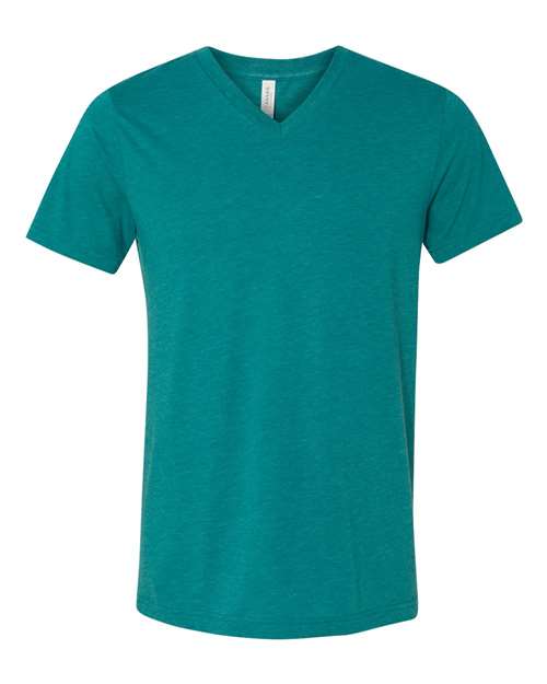 Bella + Canvas 3415C Unisex Triblend V-Neck T-Shirt #color_TEAL TRIBLEND