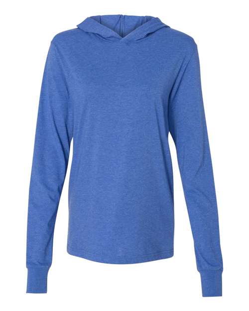 Bella + Canvas 3512 Unisex Jersey Long-Sleeve Hoodie #color_HEATHER TRUE ROY