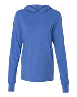 Bella + Canvas 3512 Unisex Jersey Long-Sleeve Hoodie #color_HEATHER TRUE ROY