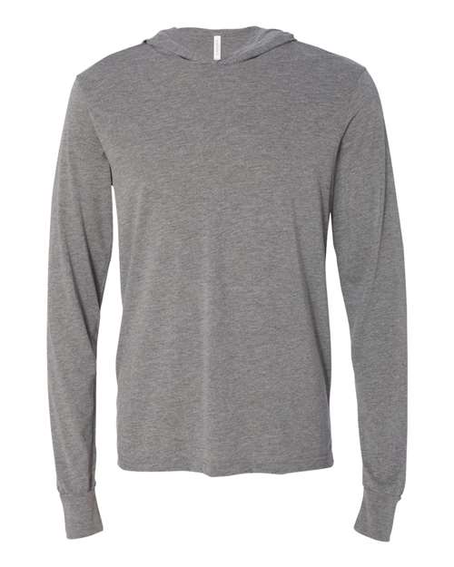 Bella + Canvas 3512 Unisex Jersey Long-Sleeve Hoodie #color_GREY TRIBLEND