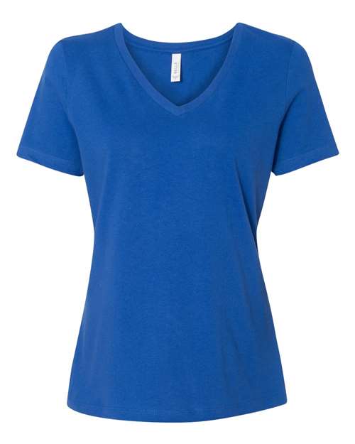 Bella + Canvas 6405 Ladies' Relaxed Jersey V-Neck T-Shirt #color_TRUE ROYAL