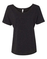 Bella + Canvas 8816 Ladies' Slouchy Scoop-Neck T-Shirt #color_BLK SPECKLED